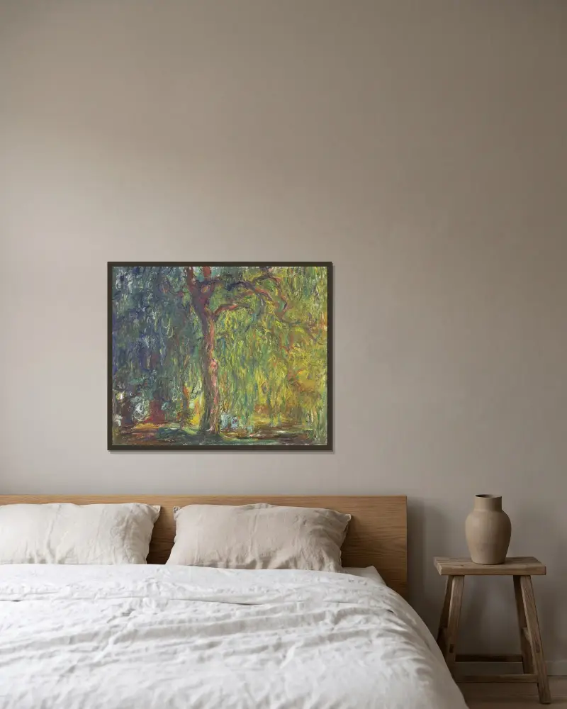 Smuteční vrba, Claude Monet v rámu na stěně