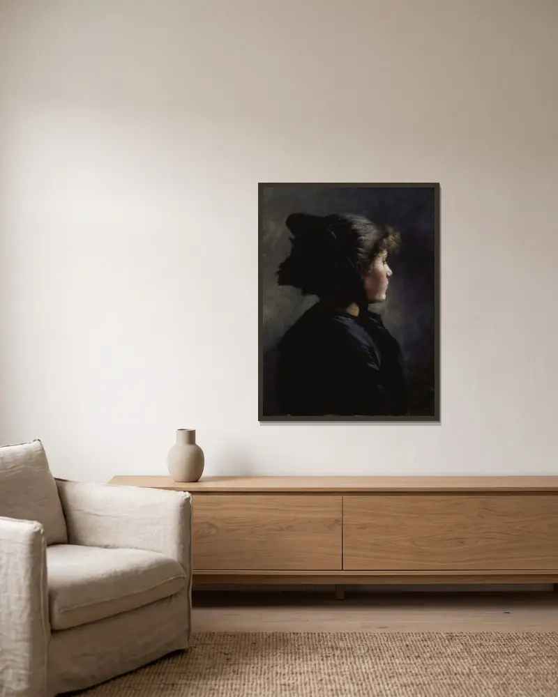 Munich Girl, Theodore Clement Steele w ramie na ścianie