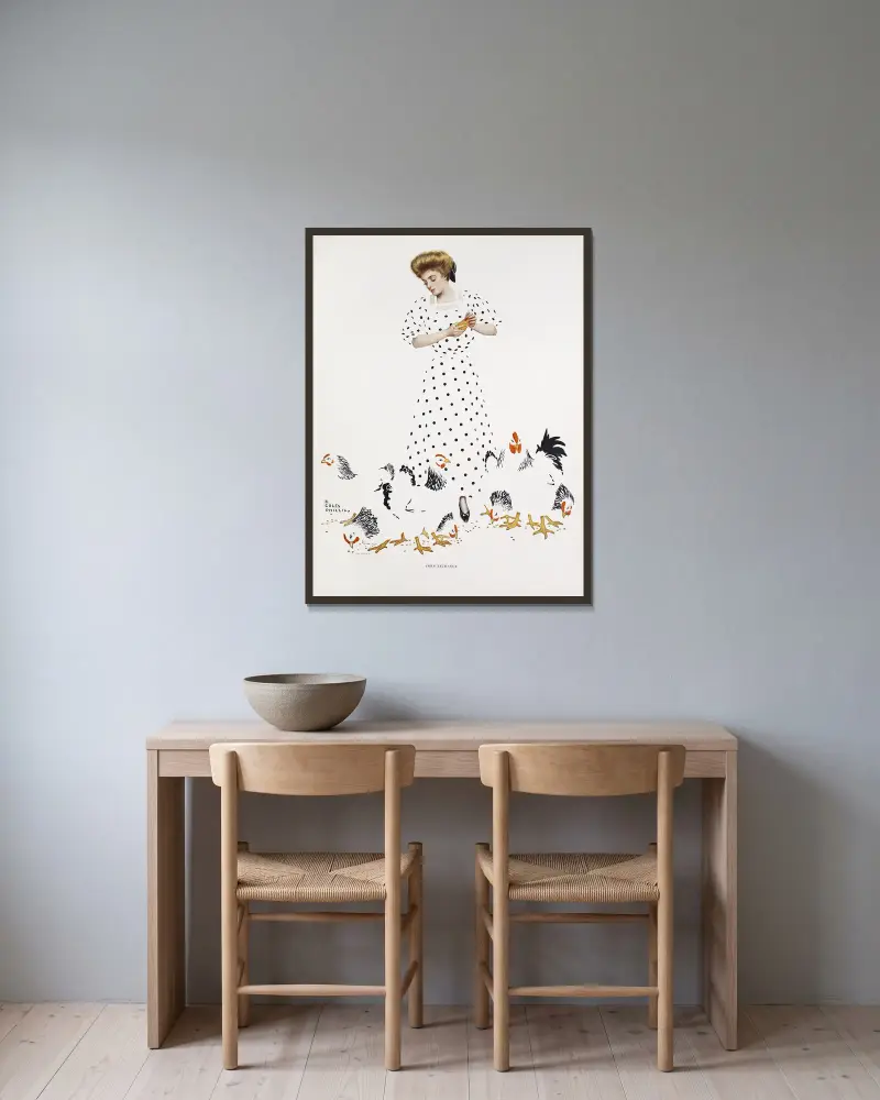 Giełda zbożowa, Coles Phillips w ramie na ścianie