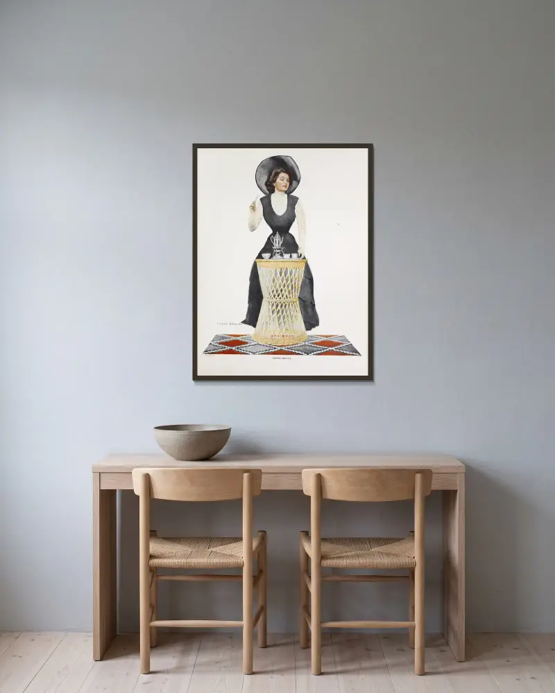 Divine service av Coles Phillips inramad på en vägg
