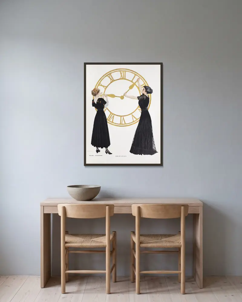 W przód i w tył, Coles Phillips w ramie na ścianie