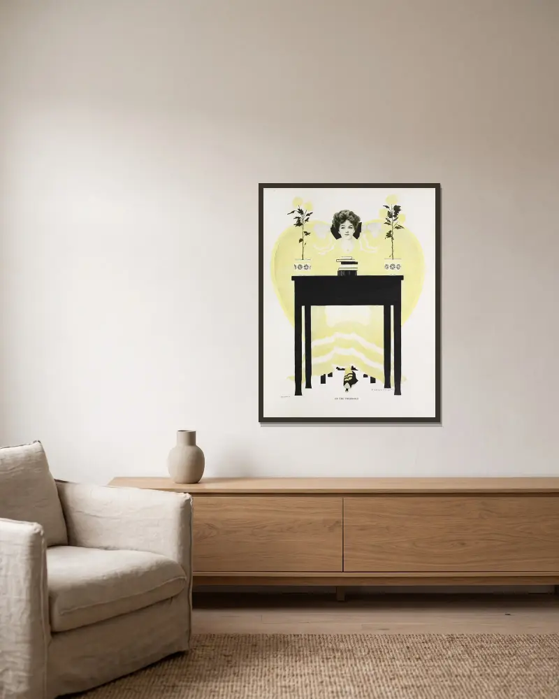 Na prahu, Coles Phillips v rámu na stěně