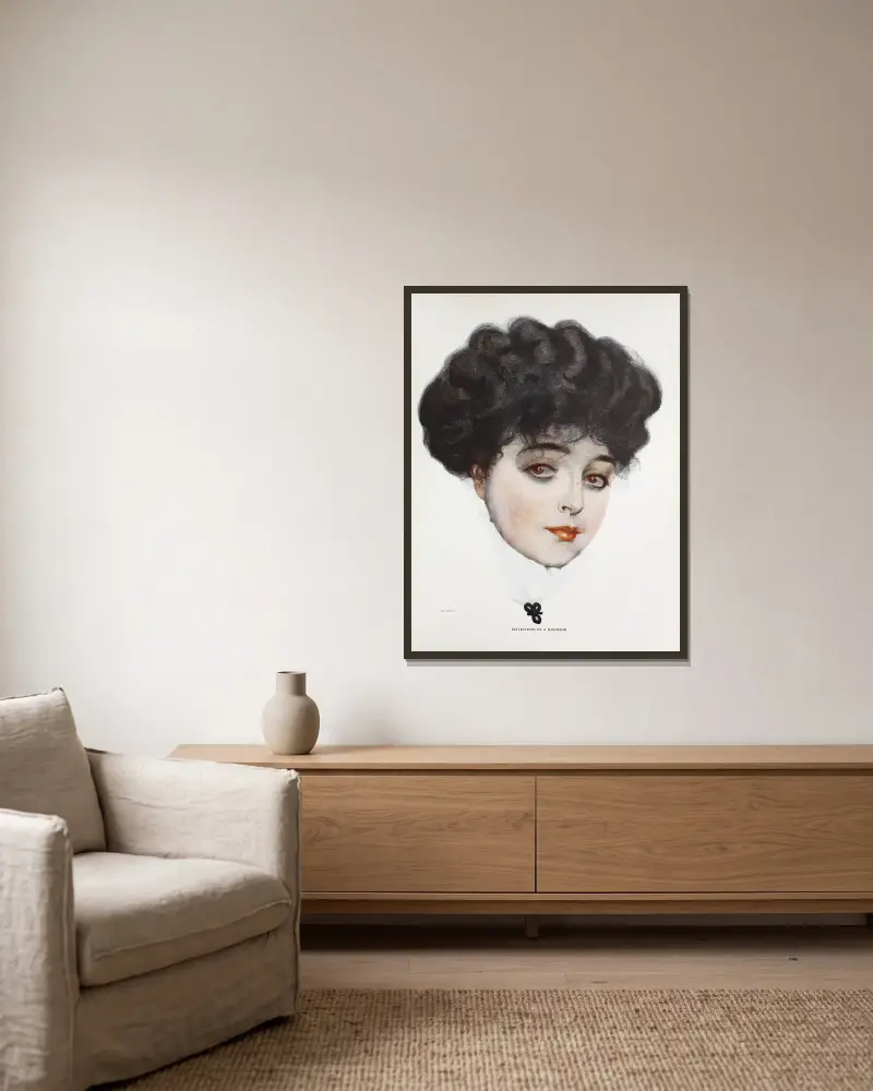 Reflections of a bachelor av Coles Phillips inramad på en vägg