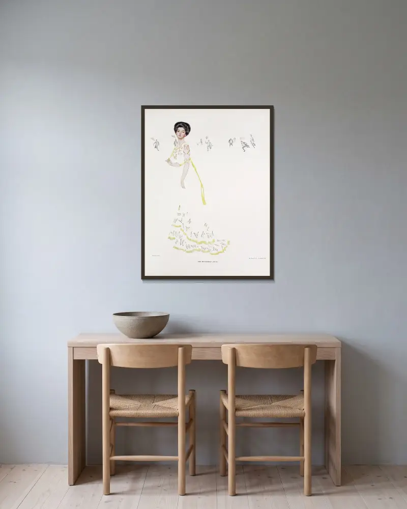 Honba za motýlem, Coles Phillips v rámu na stěně
