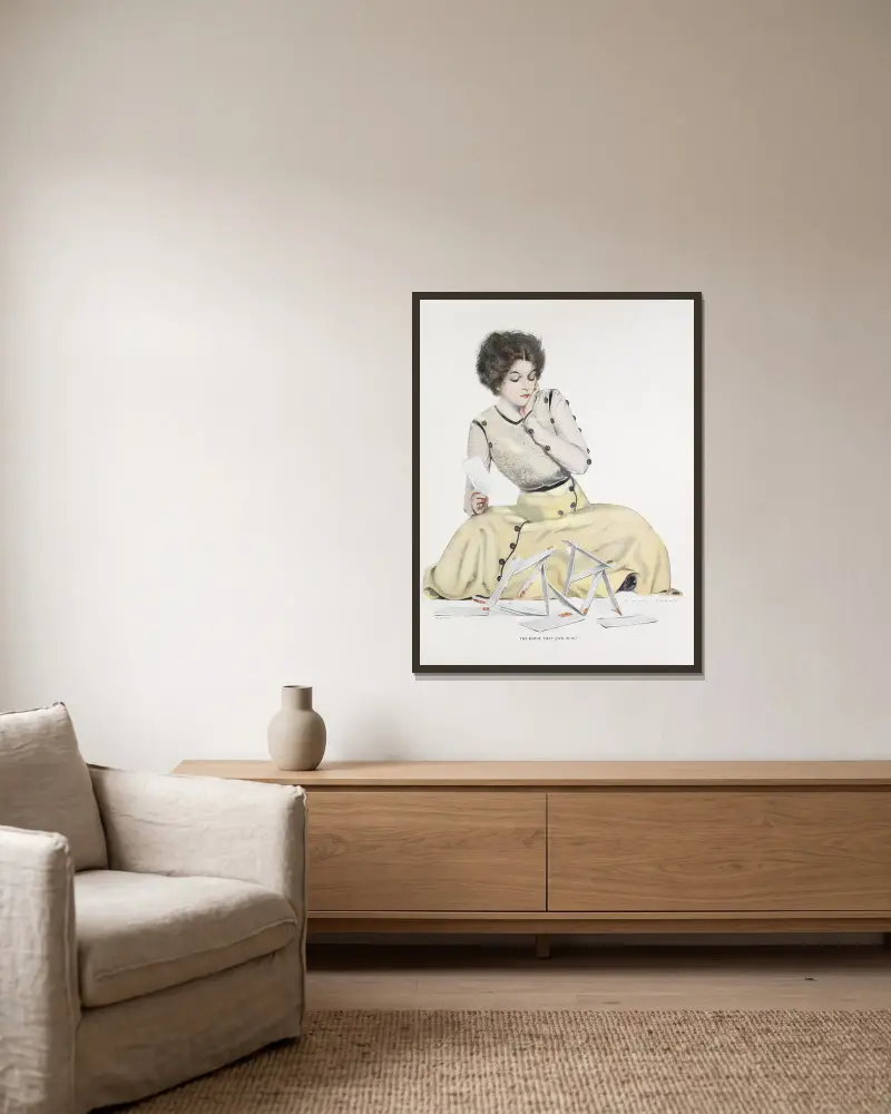 Dům, který postavil Jack, Coles Phillips v rámu na stěně
