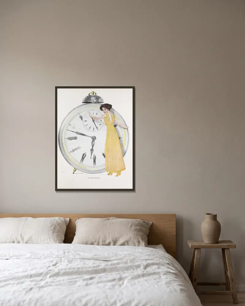 The time of her life av Coles Phillips inramad på en vägg