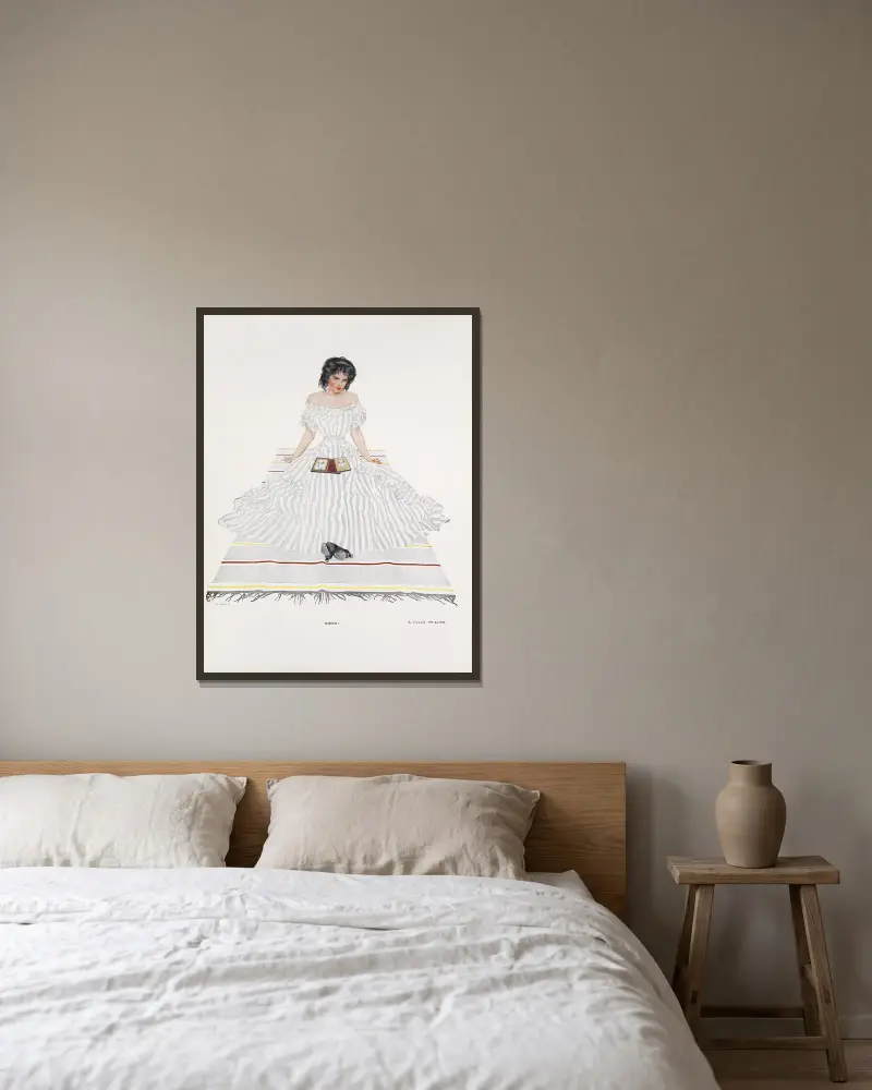 Which av Coles Phillips inramad på en vägg