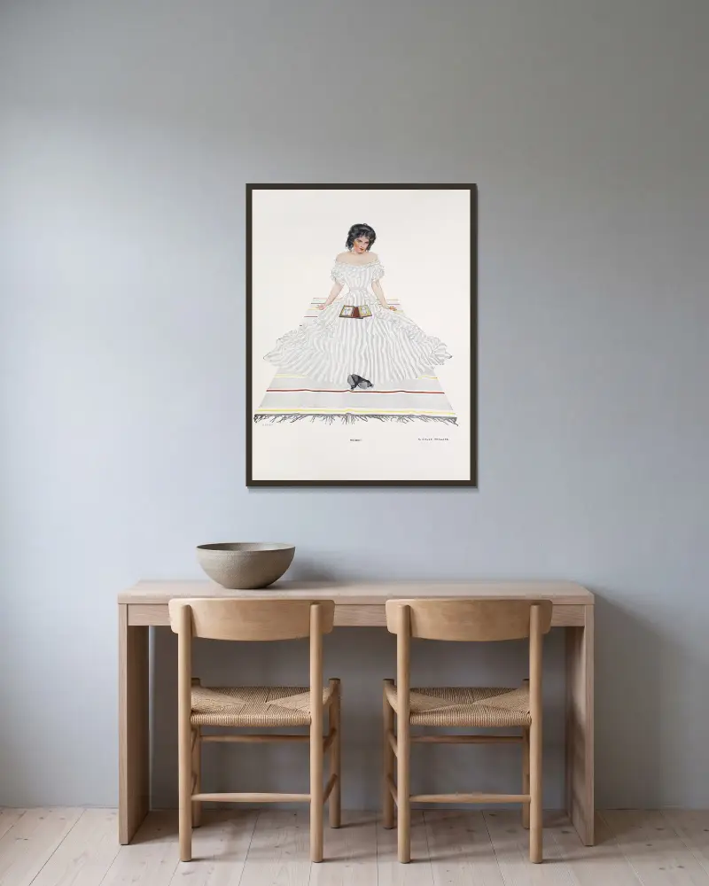 Which av Coles Phillips inramad på en vägg