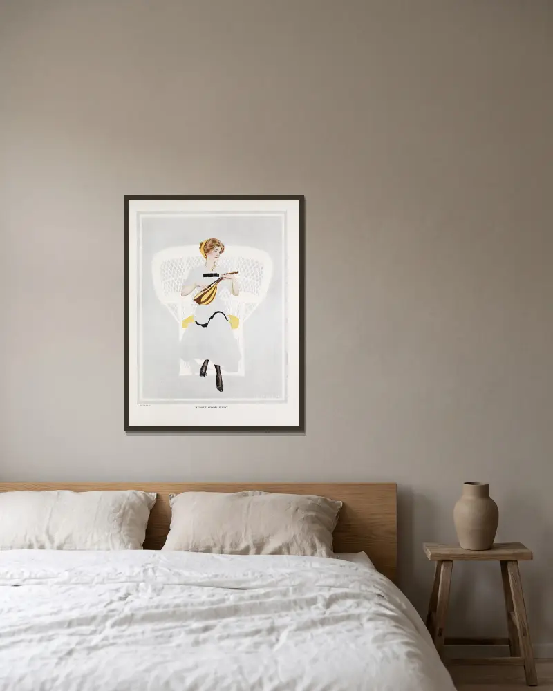 Without accompaniment av Coles Phillips inramad på en vägg