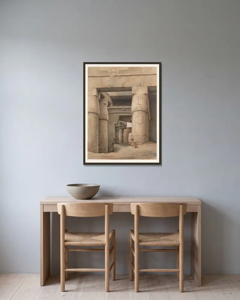 Karnak, Ägypten von Harald Conrad Stilling gerahmt an einer Wand