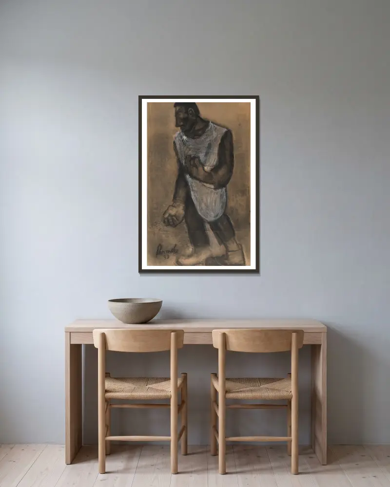 Der Sämann von Constant Permeke gerahmt an einer Wand