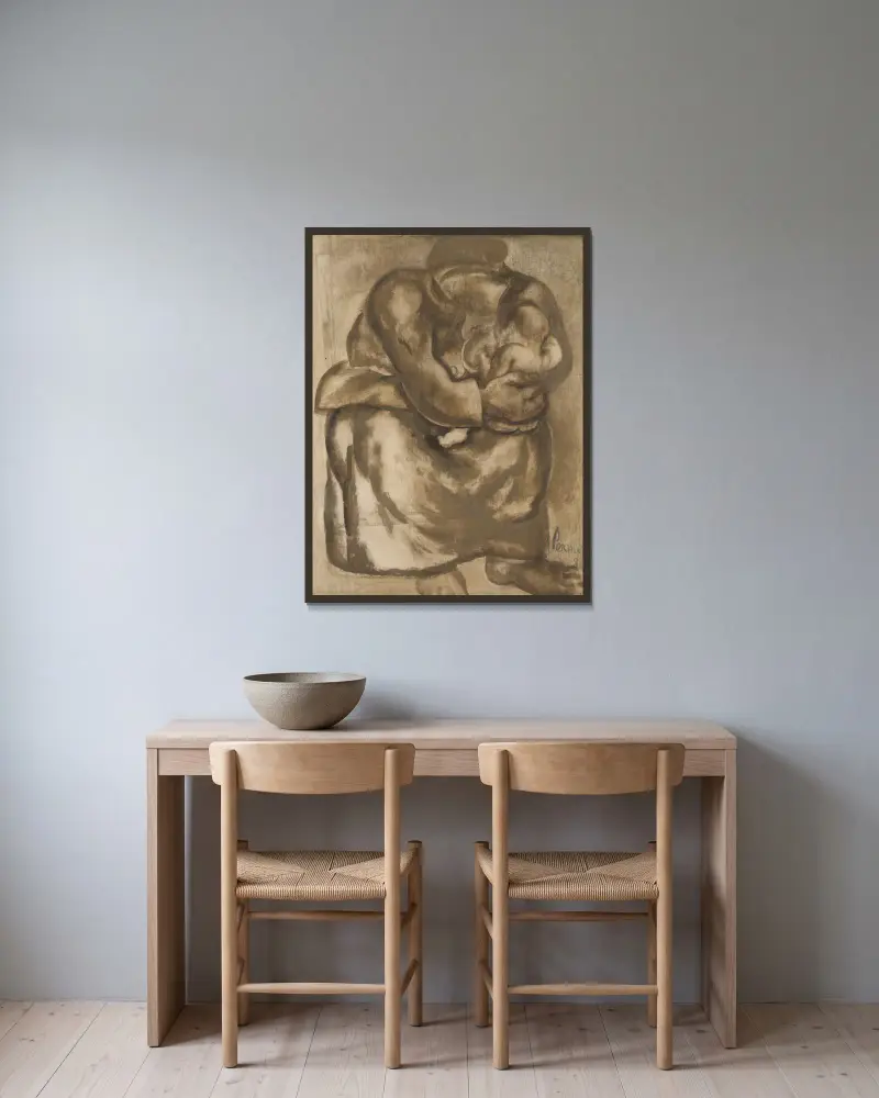 Mutterschaft von Constant Permeke gerahmt an einer Wand