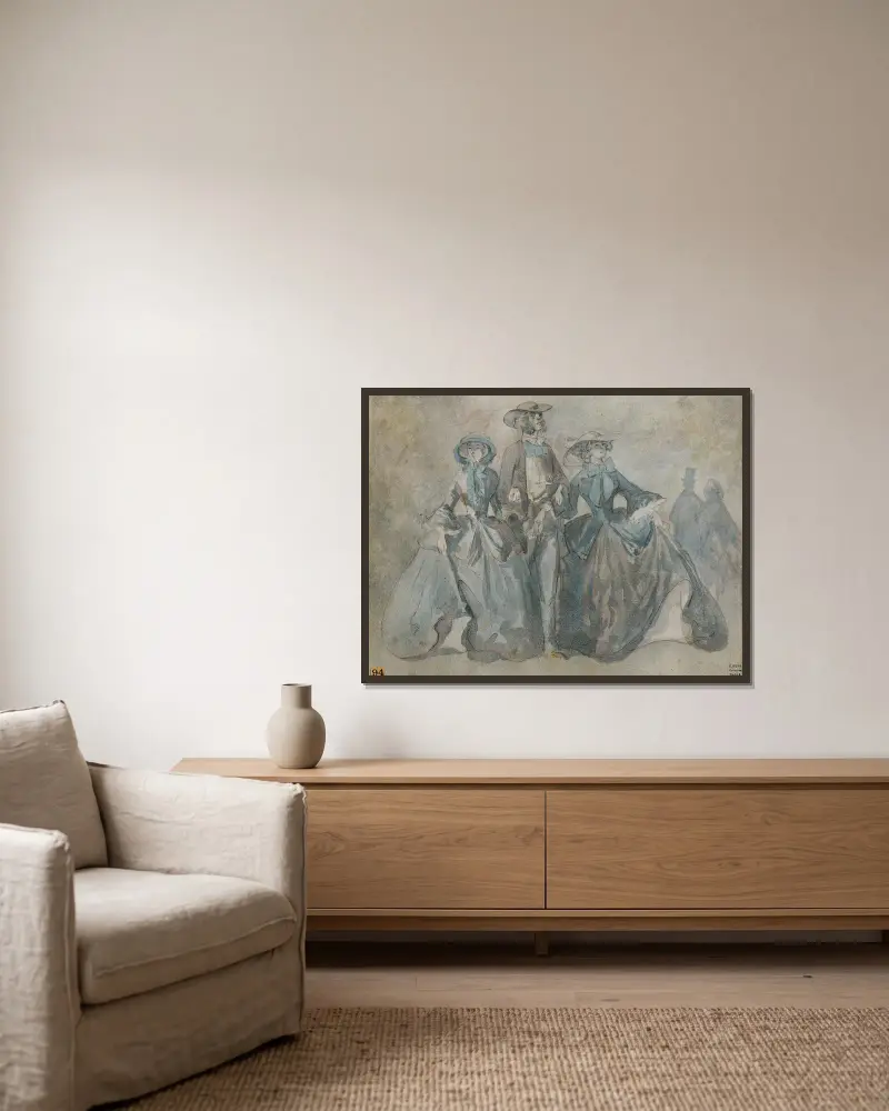 Engländer in Paris von Constantin Guys gerahmt an einer Wand
