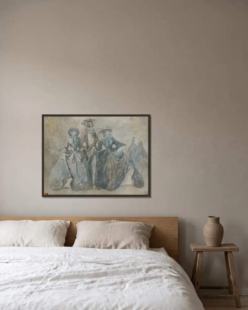 Engländer in Paris von Constantin Guys gerahmt an einer Wand