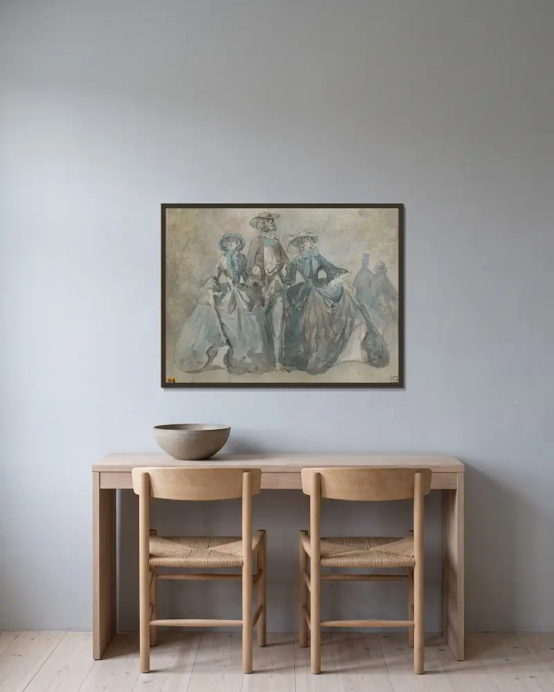 Engländer in Paris von Constantin Guys gerahmt an einer Wand