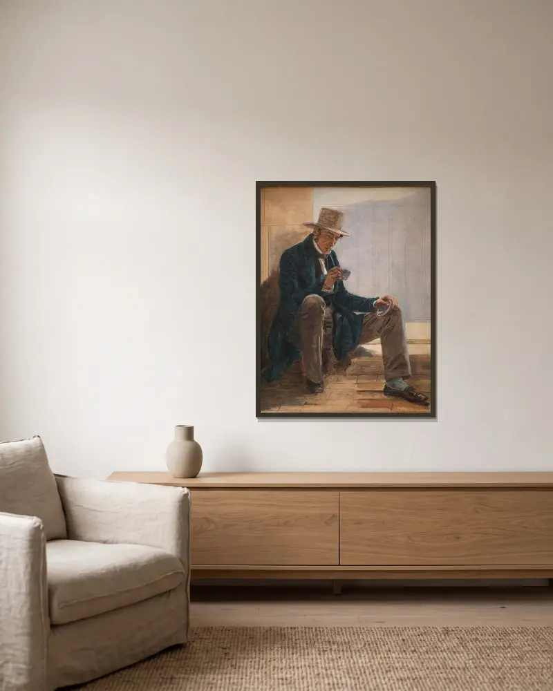 Martinus Rørbye von Constantin Hansen gerahmt an einer Wand