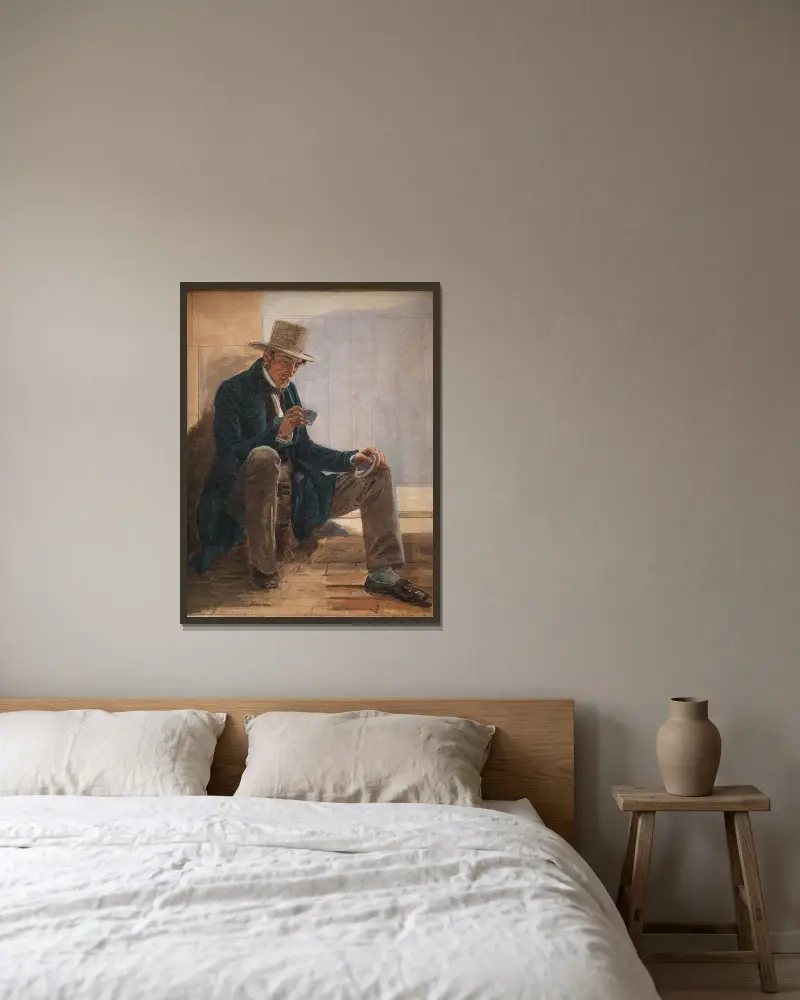 Martinus Rørbye von Constantin Hansen gerahmt an einer Wand