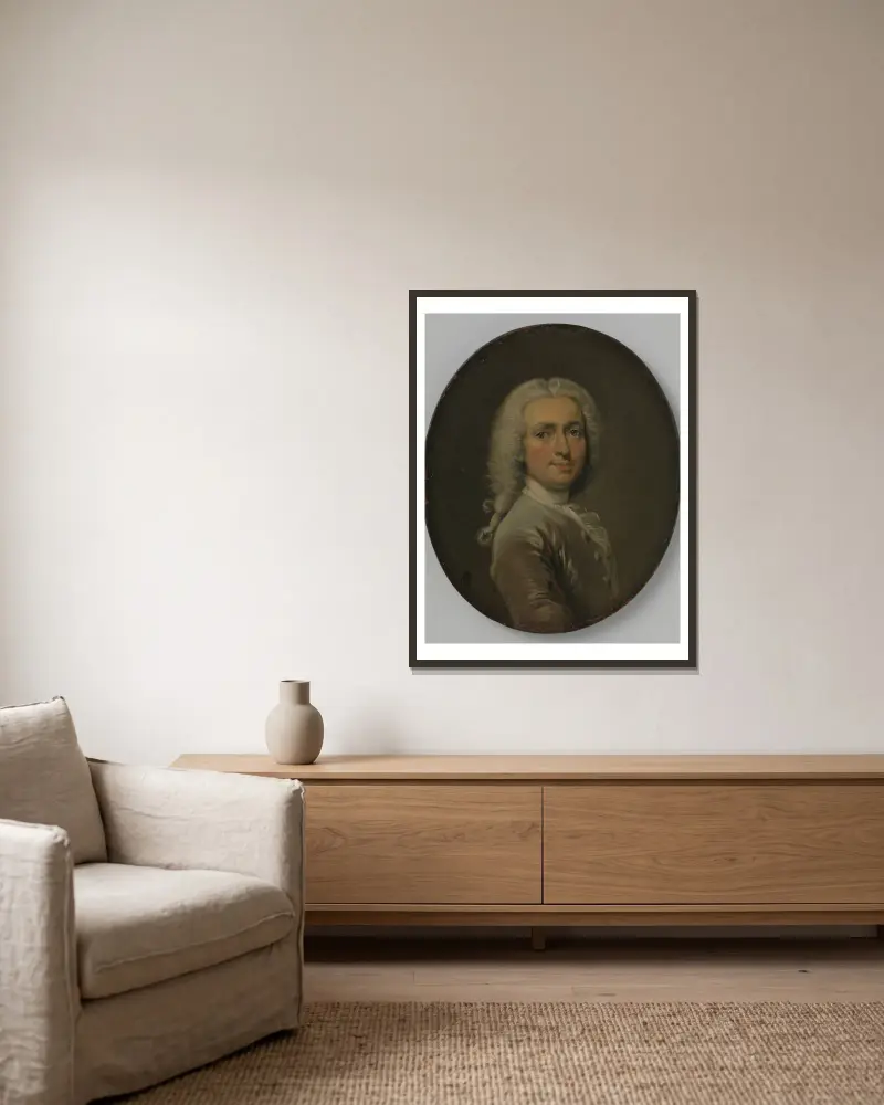Autoportret, 1715, Cornelis Troost w ramie na ścianie