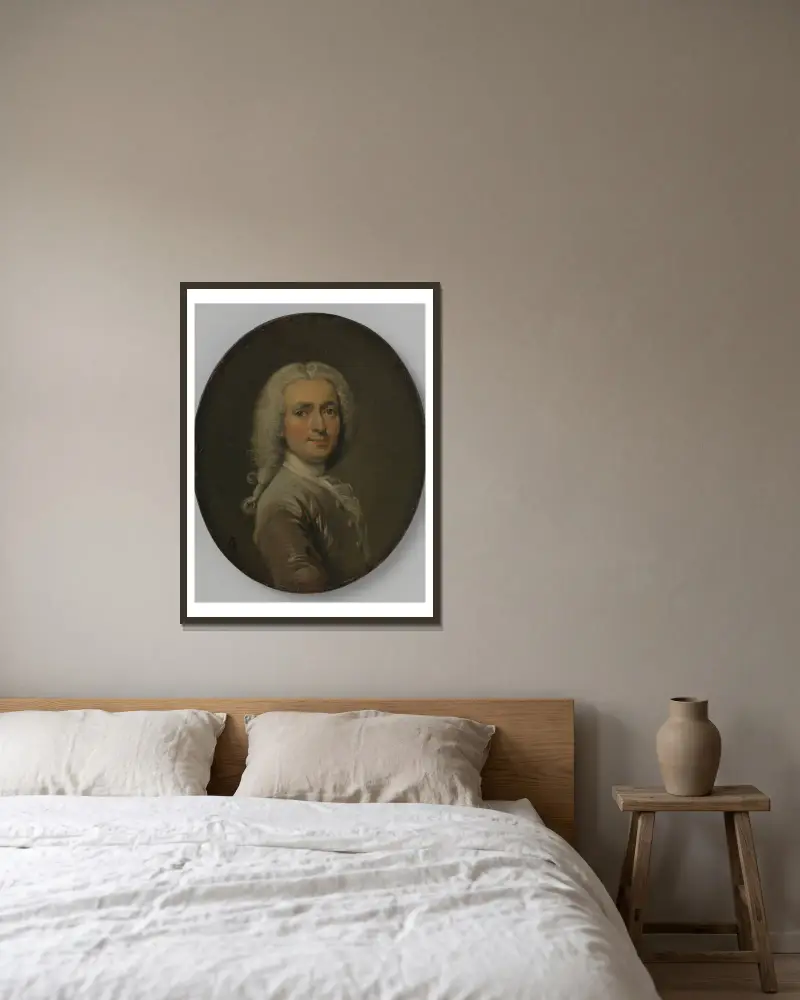 Autoportret, 1715, Cornelis Troost w ramie na ścianie