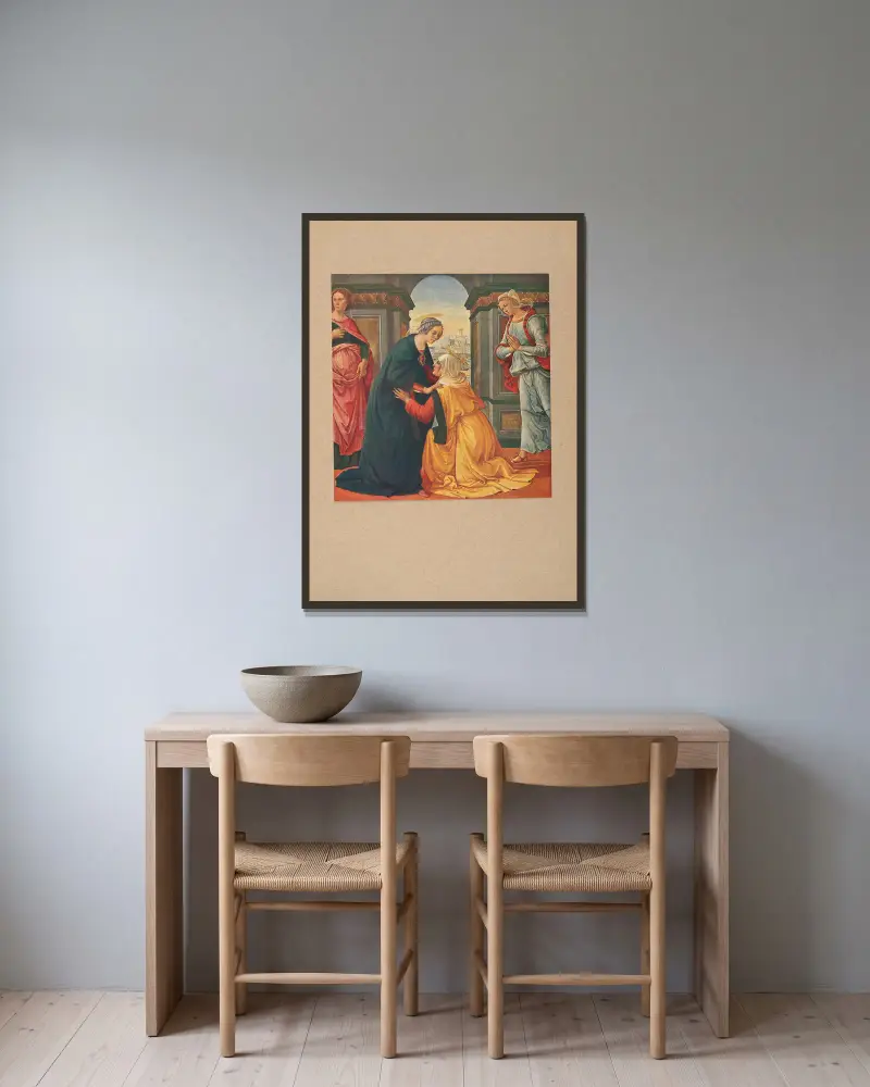 Domenico Ghirlandaio, Besöket av Corrado Ricci inramad på en vägg