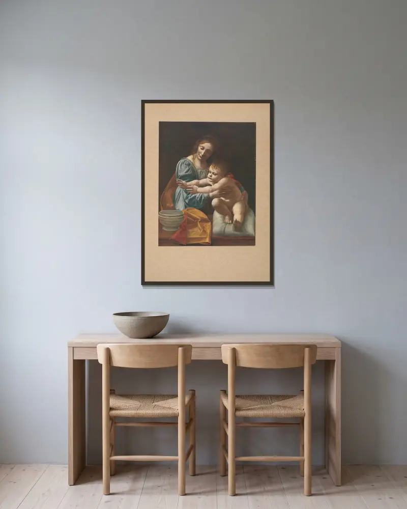 Giovanni Antonio Boltraffio, Madonna med barnet av Corrado Ricci inramad på en vägg