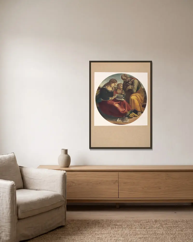Die heilige Familie, 1910 – Nr. 2 von Corrado Ricci gerahmt an einer Wand