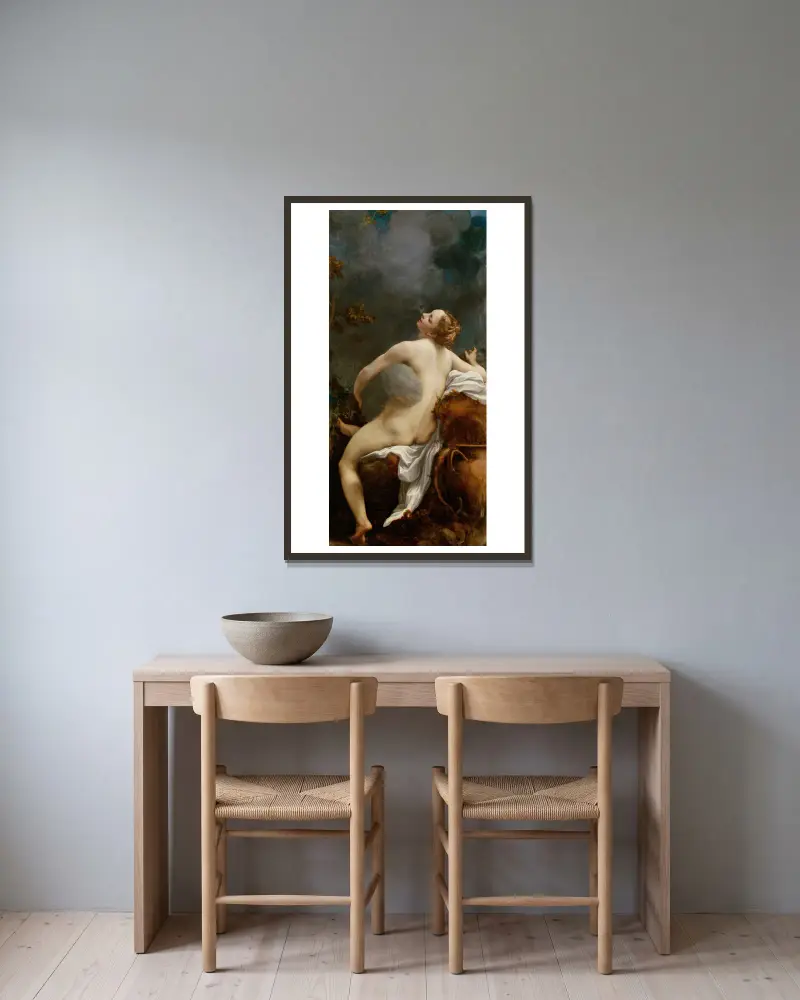 Jupiter a Io, Correggio v rámu na stěně