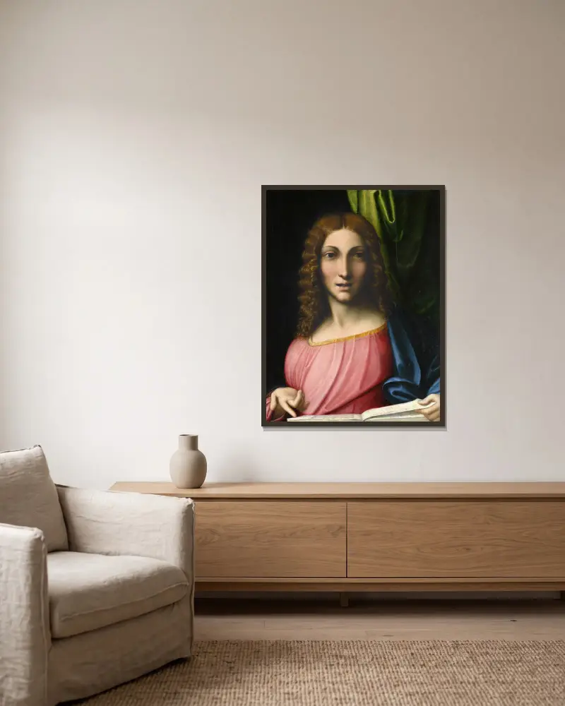 Salvator Mundi, Correggio v rámu na stěně