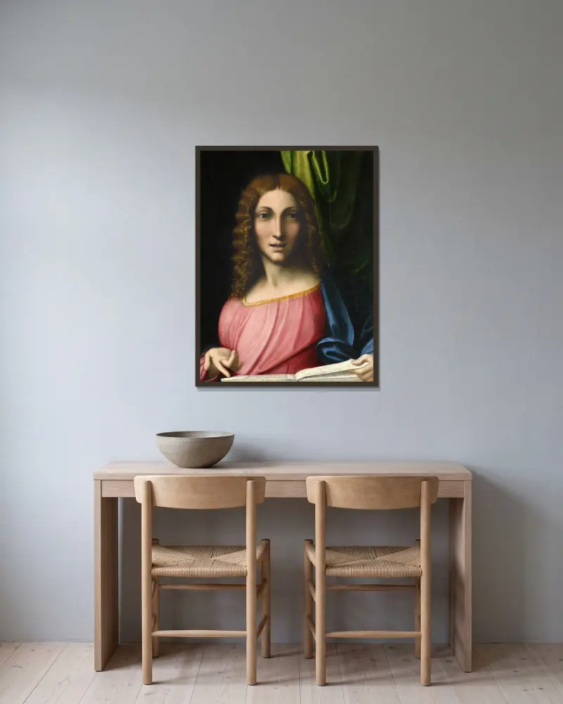 Salvator Mundi, Correggio v rámu na stěně