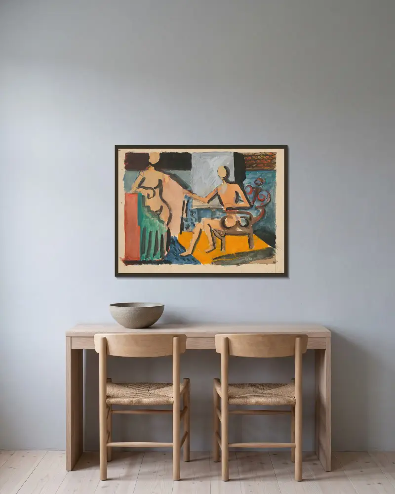 Atelier von Cyprián Majerník gerahmt an einer Wand