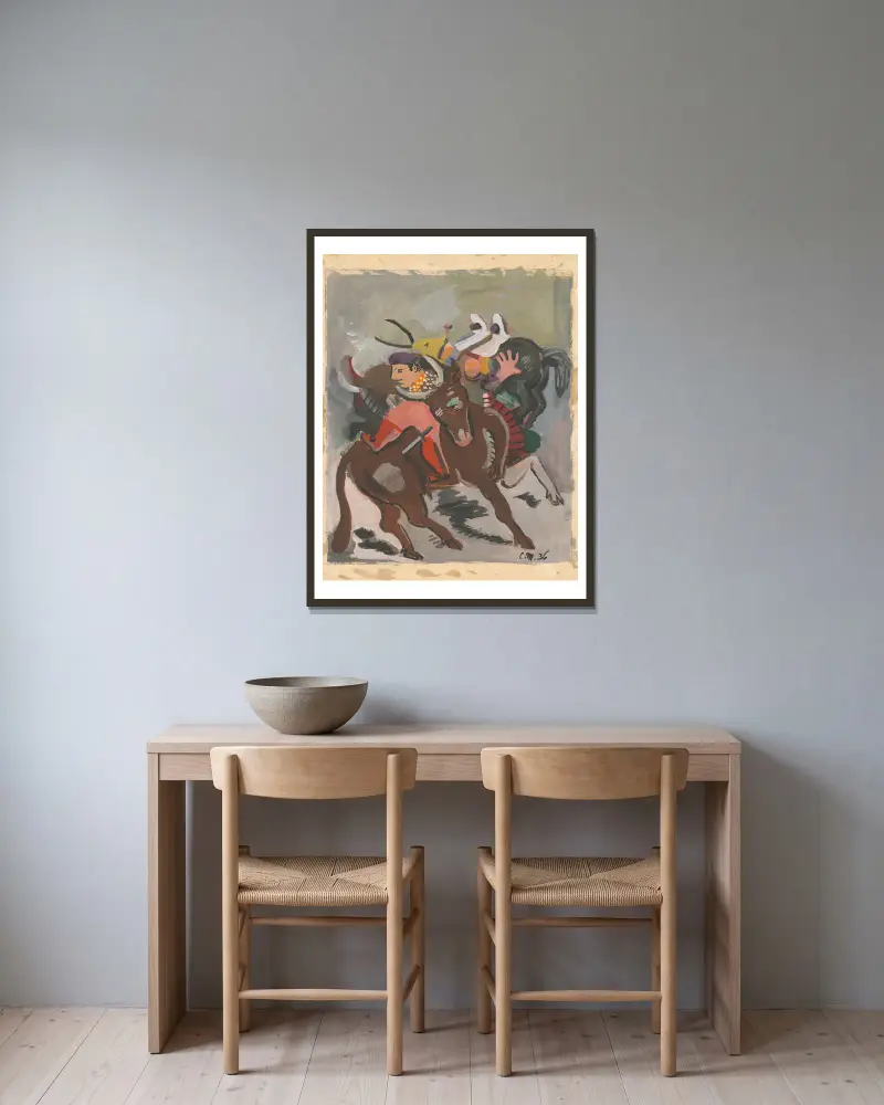 Stierkampf von Cyprián Majerník gerahmt an einer Wand