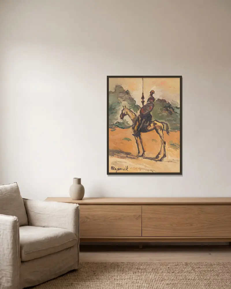 Don Quijote, 1943 von Cyprián Majerník gerahmt an einer Wand