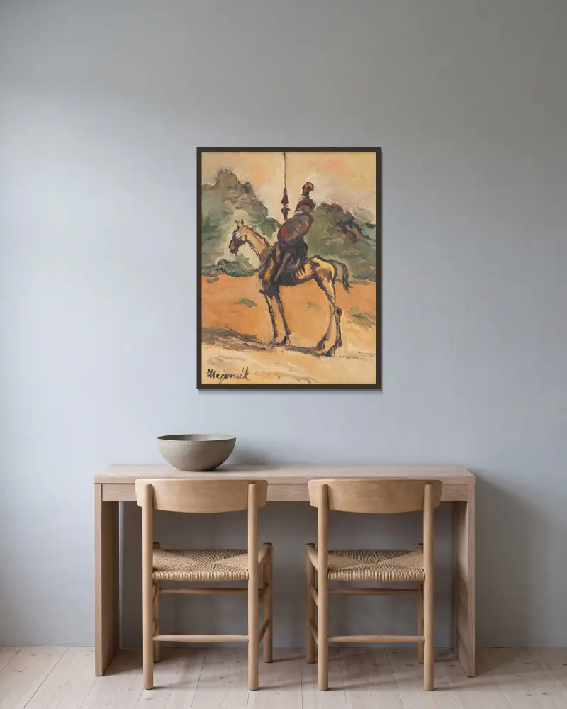 Don Quijote, 1943 von Cyprián Majerník gerahmt an einer Wand