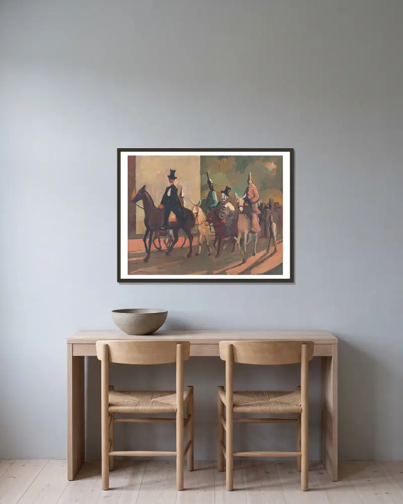 Betreten des Rings von Cyprián Majerník gerahmt an einer Wand