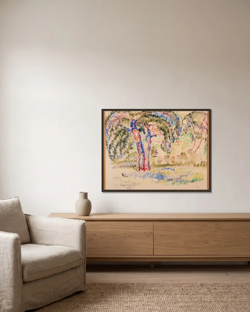 Bäume von Tytus Czyżewski gerahmt an einer Wand