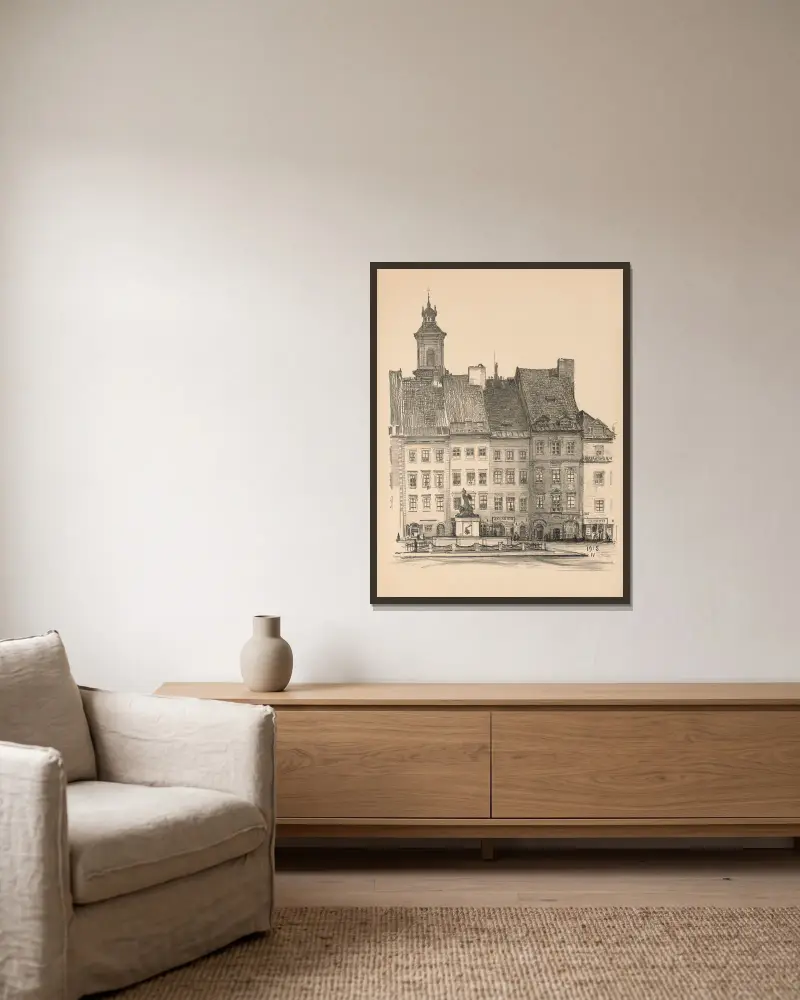 Der Altstadtmarktplatz – am Schloss von Feliks Jabłczyński gerahmt an einer Wand