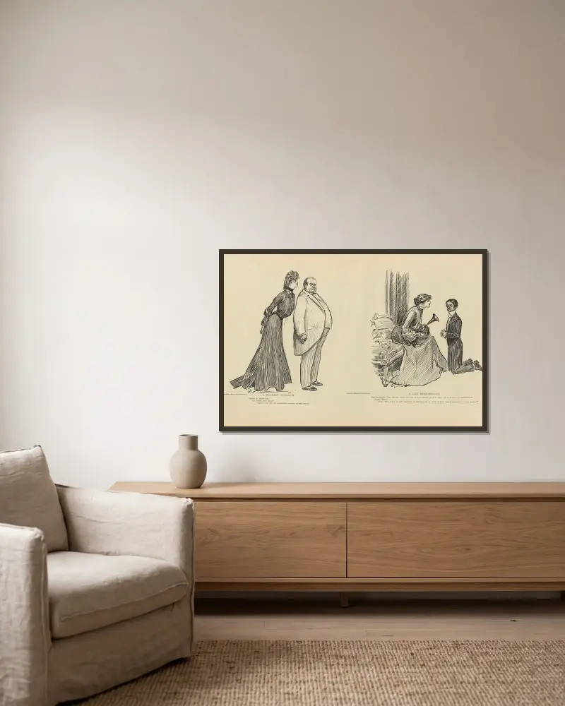 Ostatnie wspomnienie, Charles Dana Gibson w ramie na ścianie