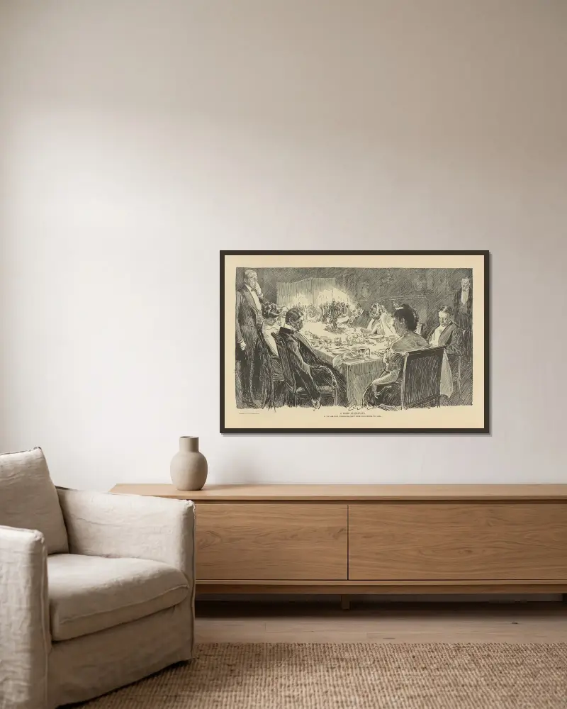 A word in private av Charles Dana Gibson inramad på en vägg
