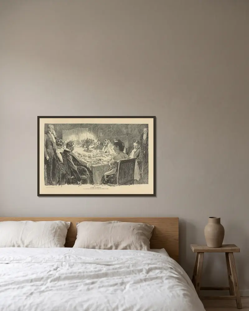 A word in private av Charles Dana Gibson inramad på en vägg