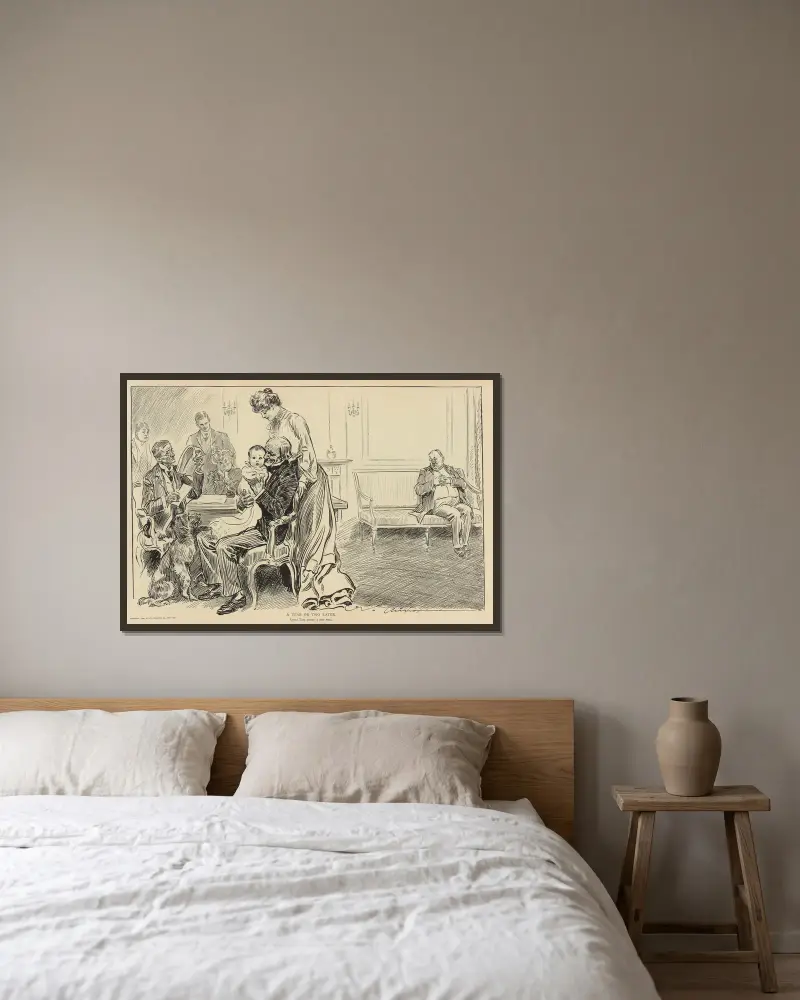 A year or two later av Charles Dana Gibson inramad på en vägg