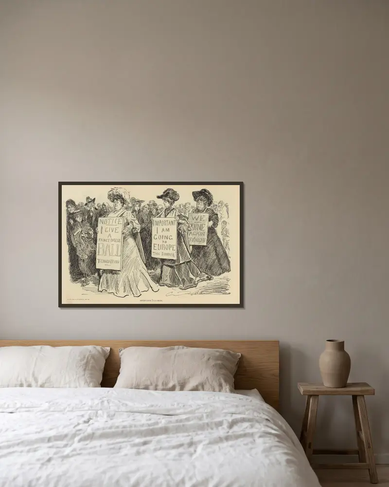 Advertising a la mode von Charles Dana Gibson gerahmt an einer Wand