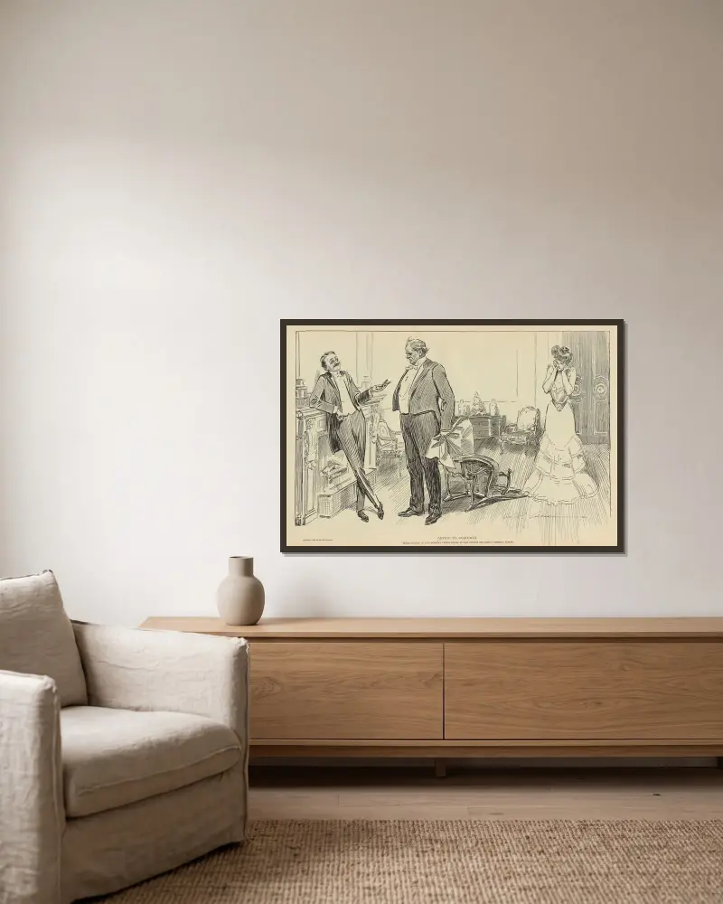 Ratschläge an Adlige von Charles Dana Gibson gerahmt an einer Wand