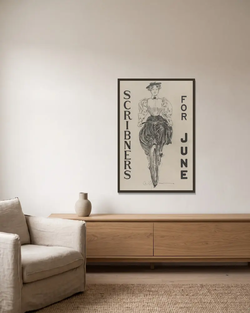 Scribner’s for June von Charles Dana Gibson gerahmt an einer Wand