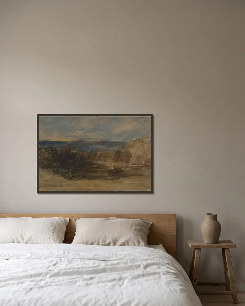 Bolton Abbey av David Cox inramad på en vägg