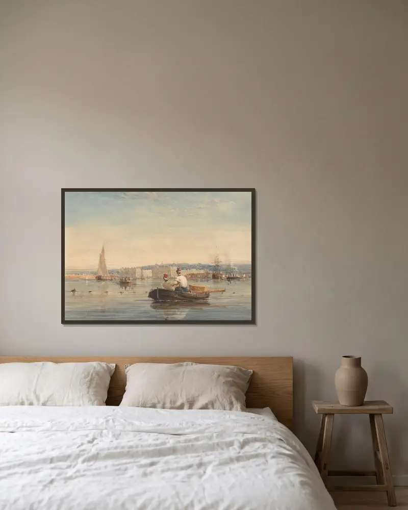 Greenwich av David Cox inramad på en vägg