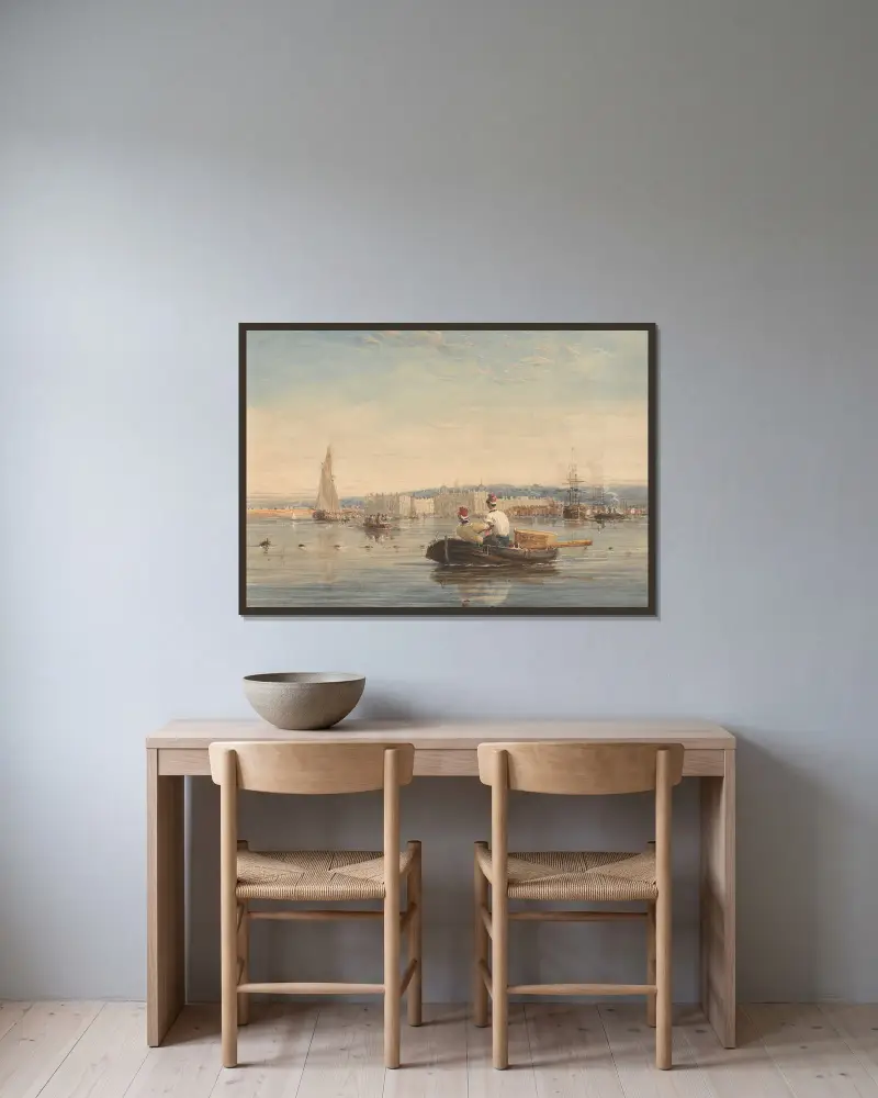 Greenwich av David Cox inramad på en vägg