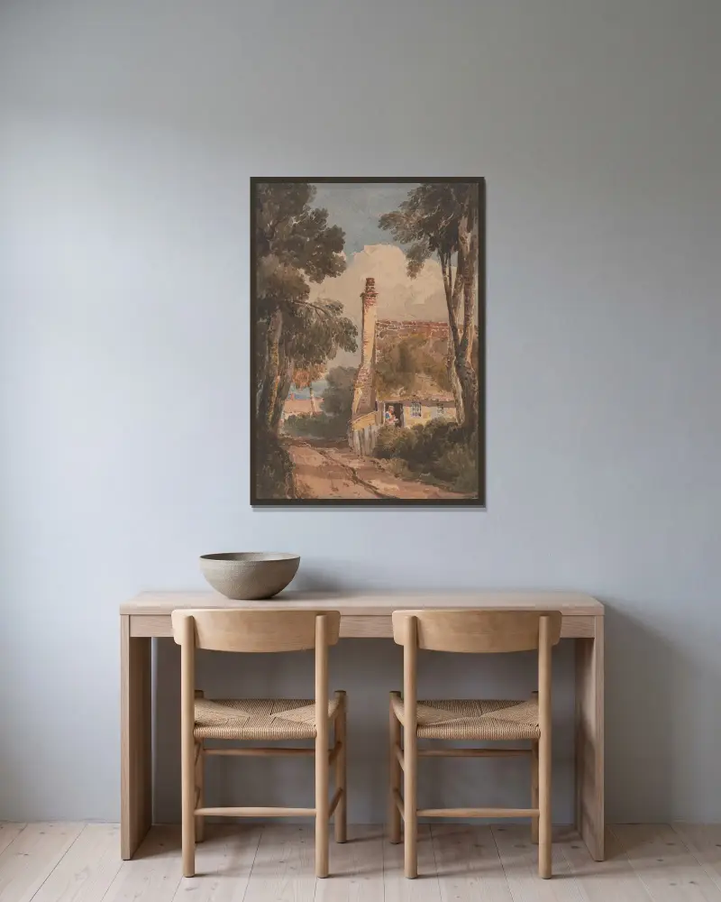 Harborne av David Cox inramad på en vägg