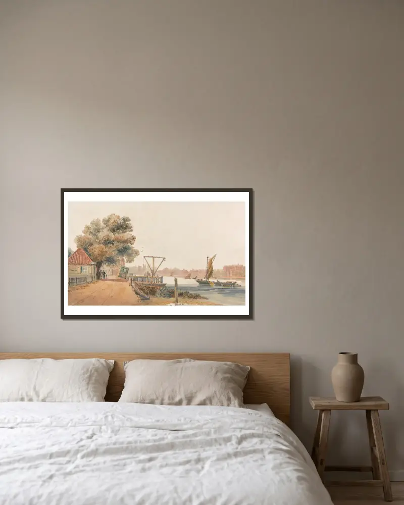 Millbank av David Cox inramad på en vägg