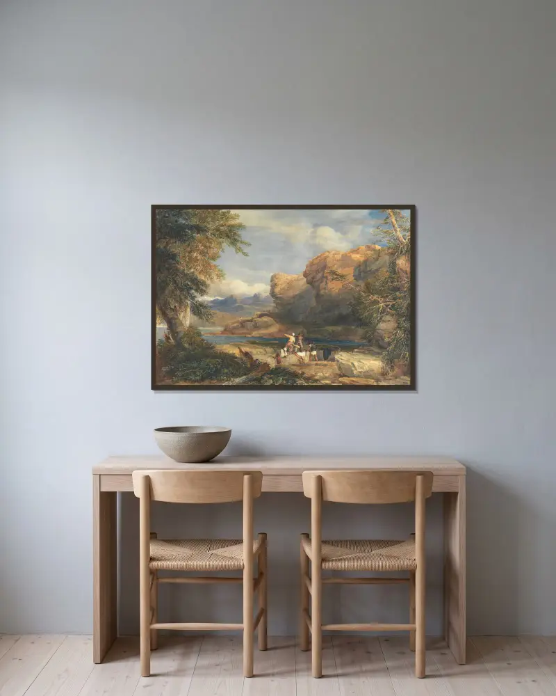 Pirate’s Isle av David Cox inramad på en vägg