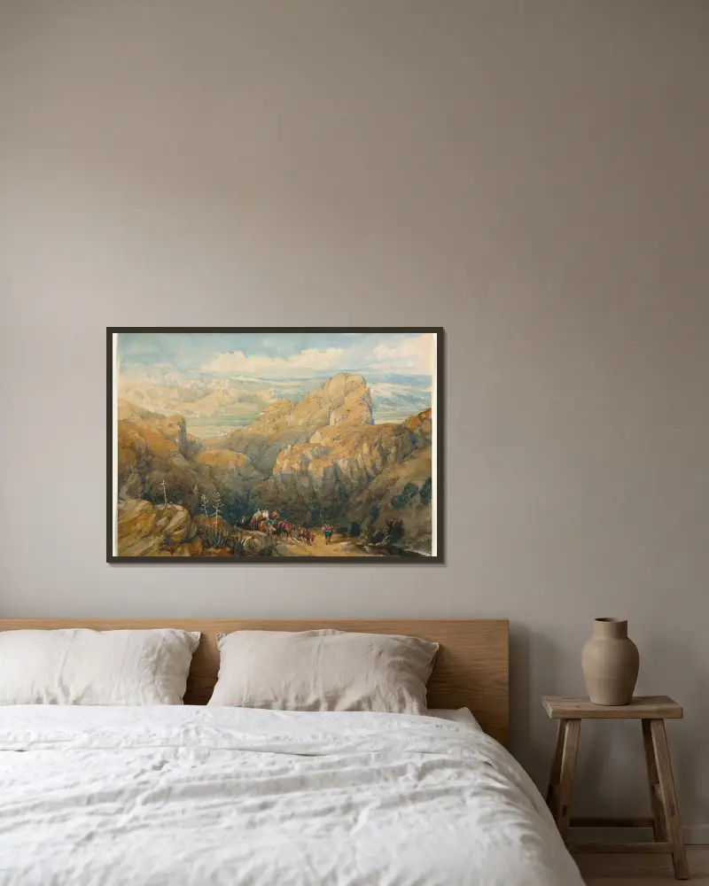 Blick auf die Ebene von Granada von David Roberts gerahmt an einer Wand